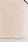 SWAYING 25 Spring/Summer Water Ripple Tank Top SW-SW25SS1T15C1-BAI White